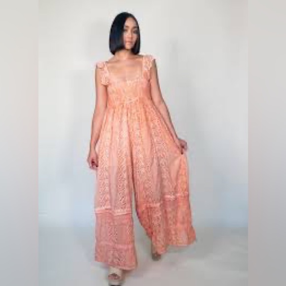 Free People x Barok Eyelet Jumpsuit - Picture 5 of 17